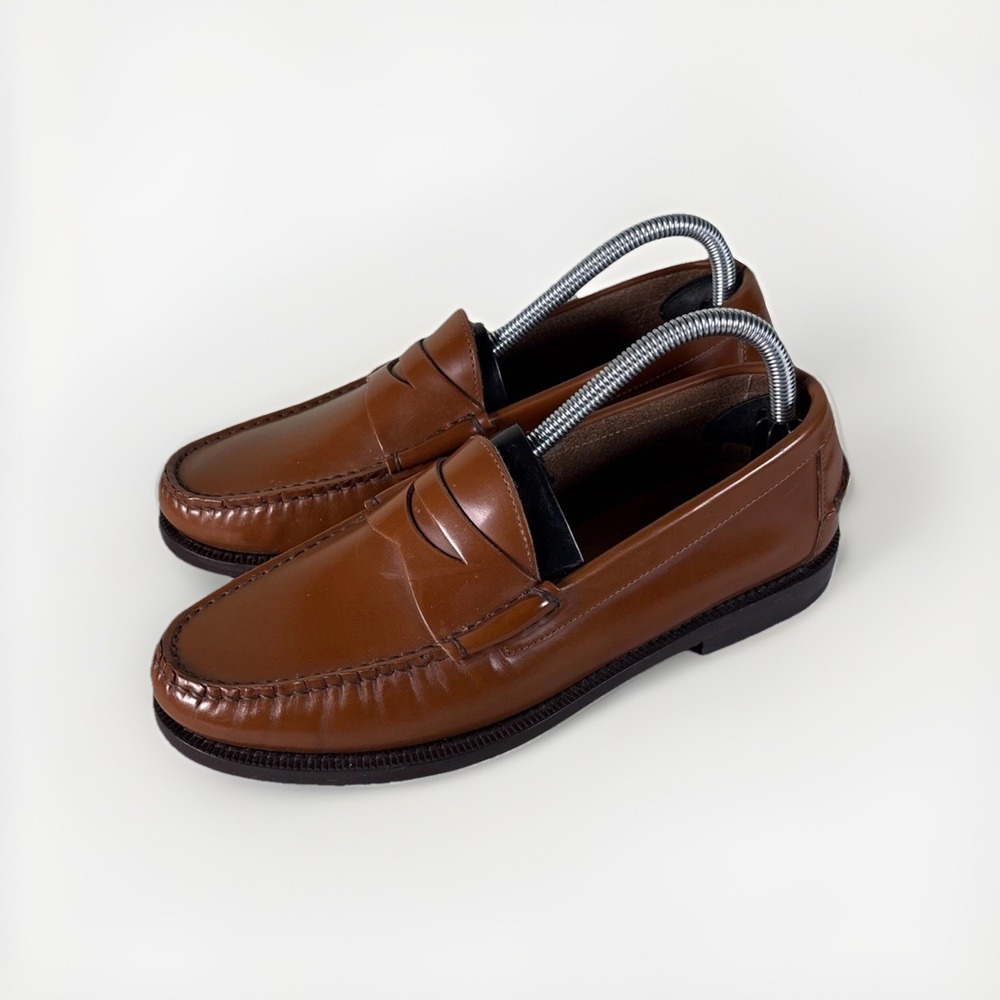 Velasca Penny Loafers Mens Size 7 EU 40 Brown Casual Dress Handmade In Italy